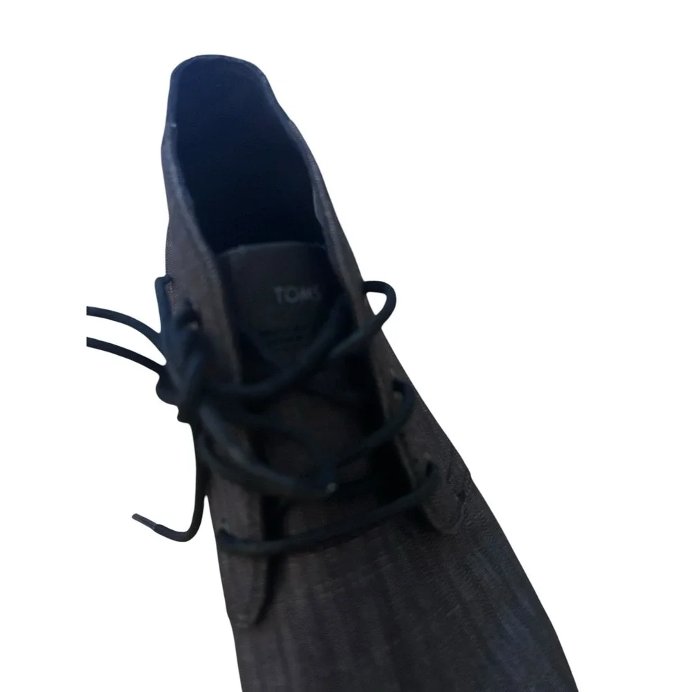 TOMS Navi Chukka Boot Crosshatch Denim Size 12